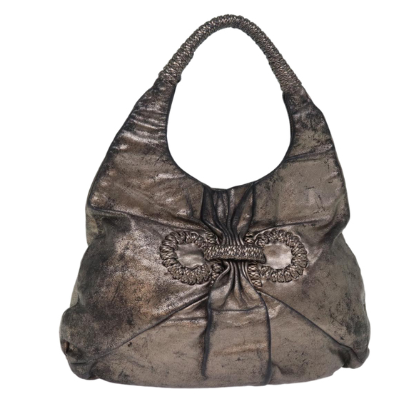 Salvatore Ferragamo Handbags - Salvatore Ferragamo Hand Bag Leather Gold Tone Auth bs15051